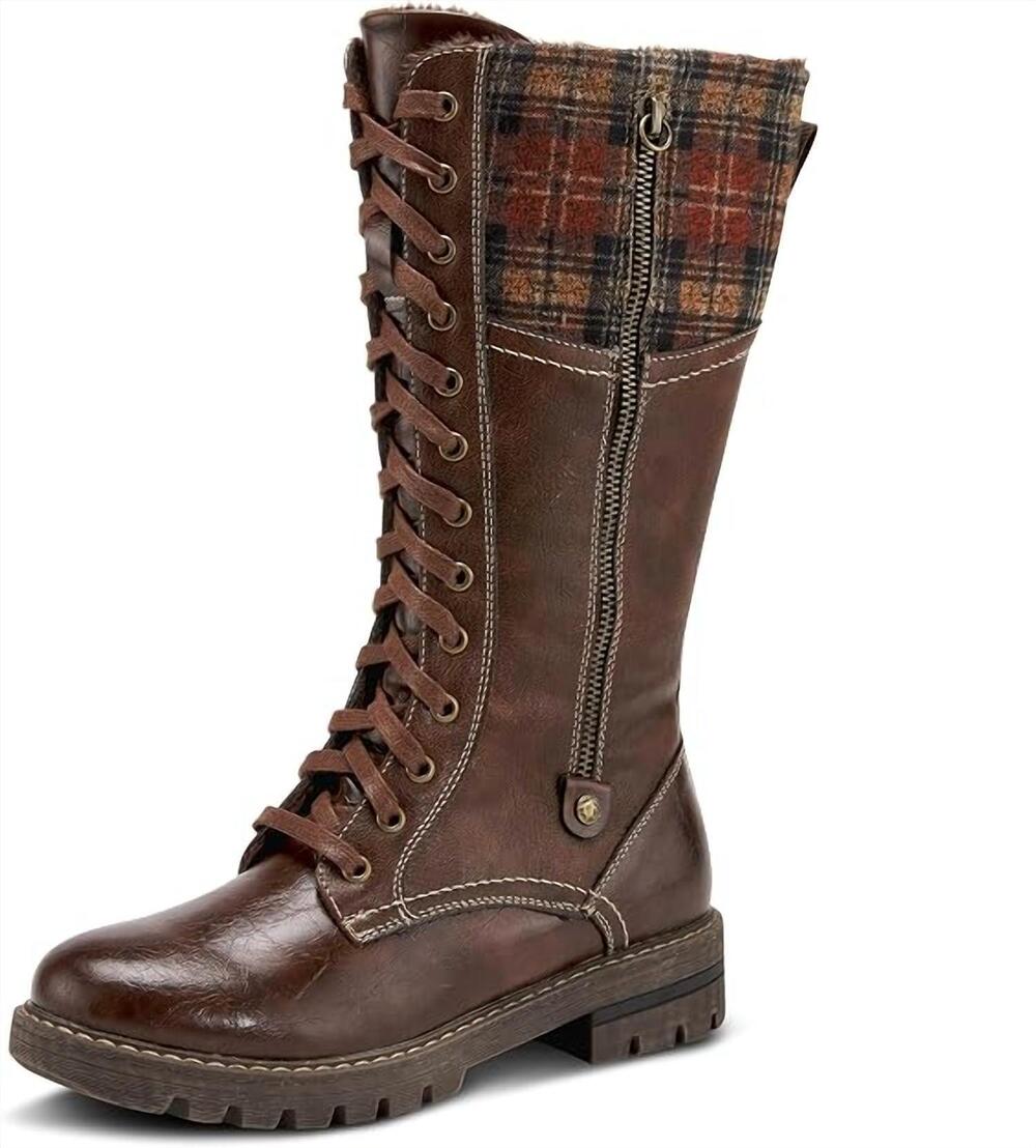 NEW PATRIZIA women's chickeze boot in brown multi